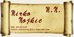Mirko Nojkić vizit kartica